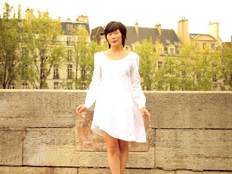 m and s linen shift dress
