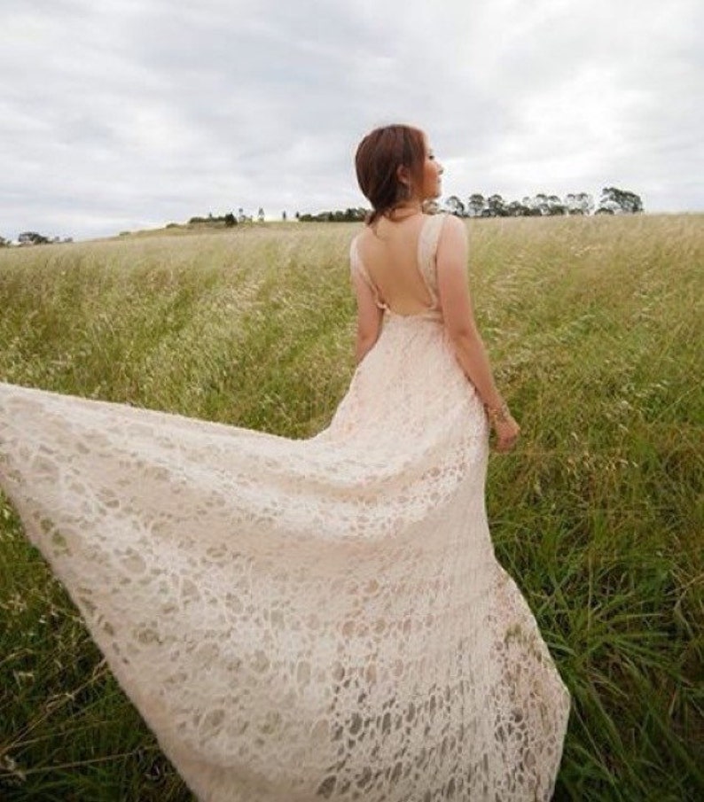 Simple Lace Wedding Dresscivil Reception Wedding Dresscasual Etsy