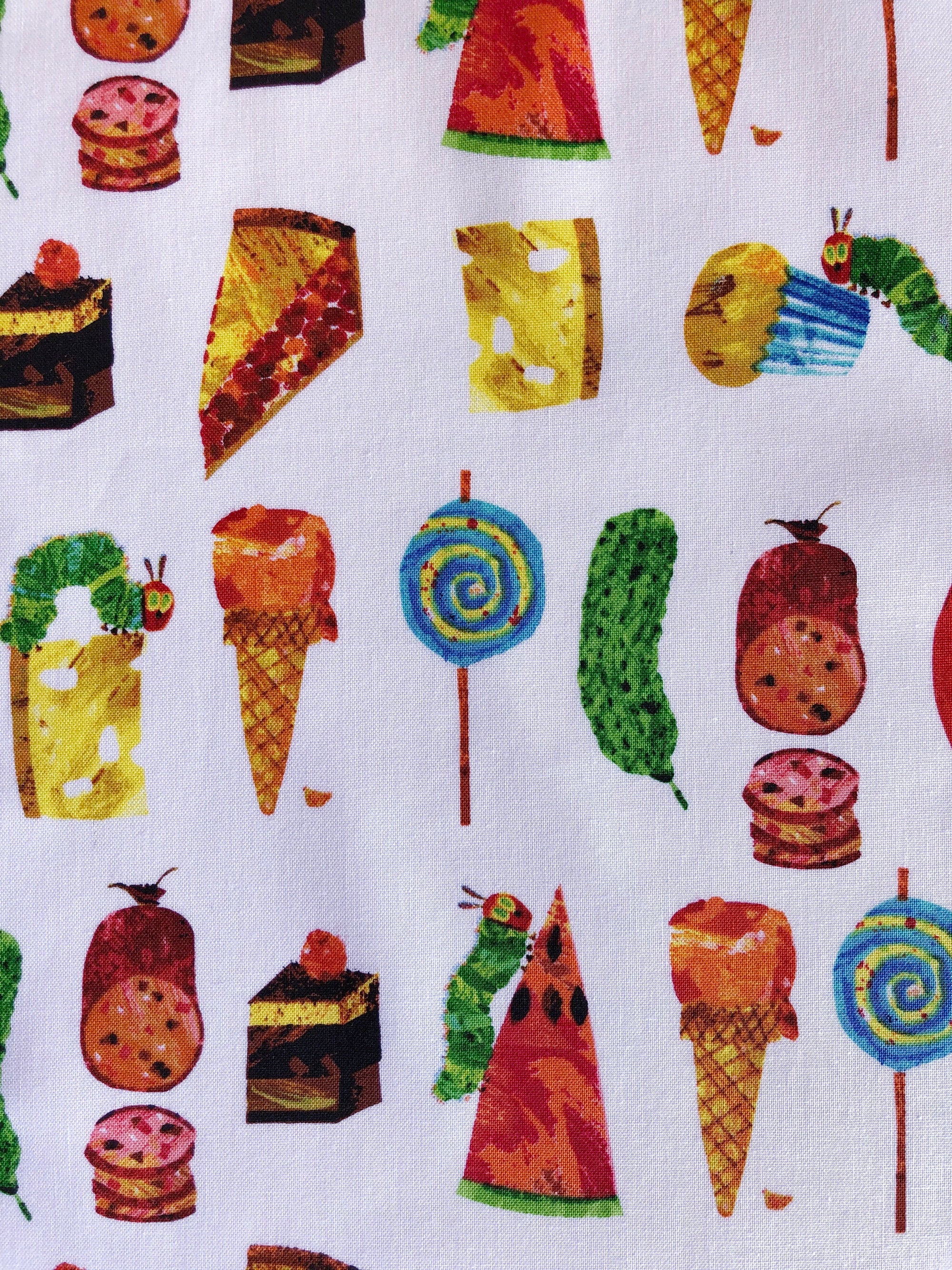 Very Hungry Caterpillar Food Quilting Cotton Fabric by Fat Etsy