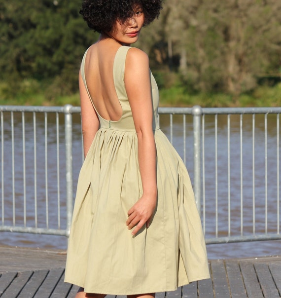 low back summer dress