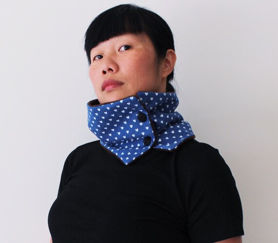 Unisex Blue Denim Heart Reversible 
