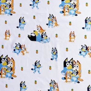 Bluey Family Cotton Fabric: Quilting & Craft Projects