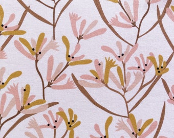 Australian native kangaroo paw cotton floral quilting cotton fabric by 1/2 yard or fat quarter