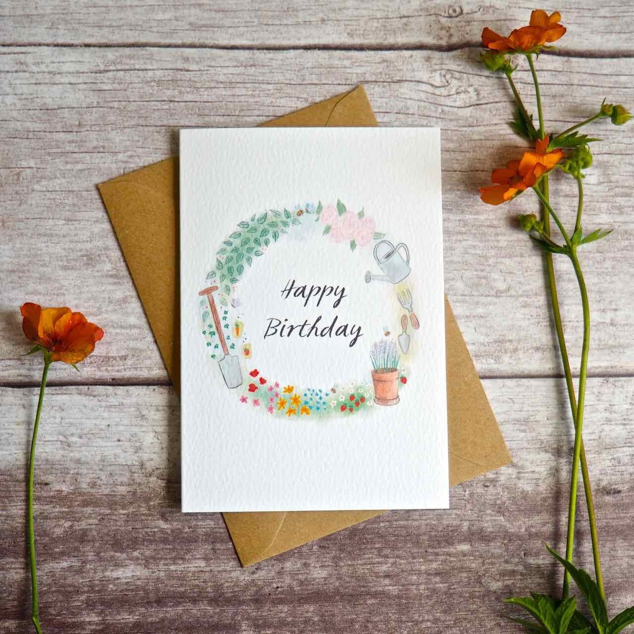 Carte De Joyeux Anniversaire Du Jardinier Etsy France Carte De Joyeux Anniversaire Du Jardinier Etsy France