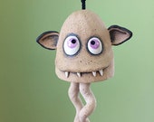 Monster Bell "Murray"- handmade ceramic windchime tentacles fun garden art gift