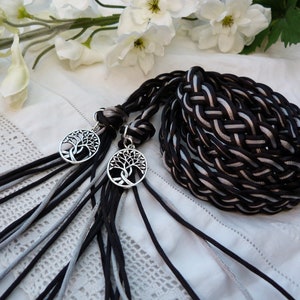 Cordon de mariage celtique - Noir et argent - Commandes personnalisées bienvenues