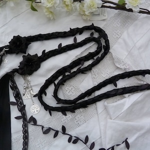 Black Lace Handfasting Wedding Binding Cord All Black With Lace ...