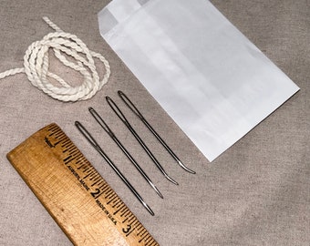 Large Eye Tapestry Needles: Blunt & Bent Tip Set