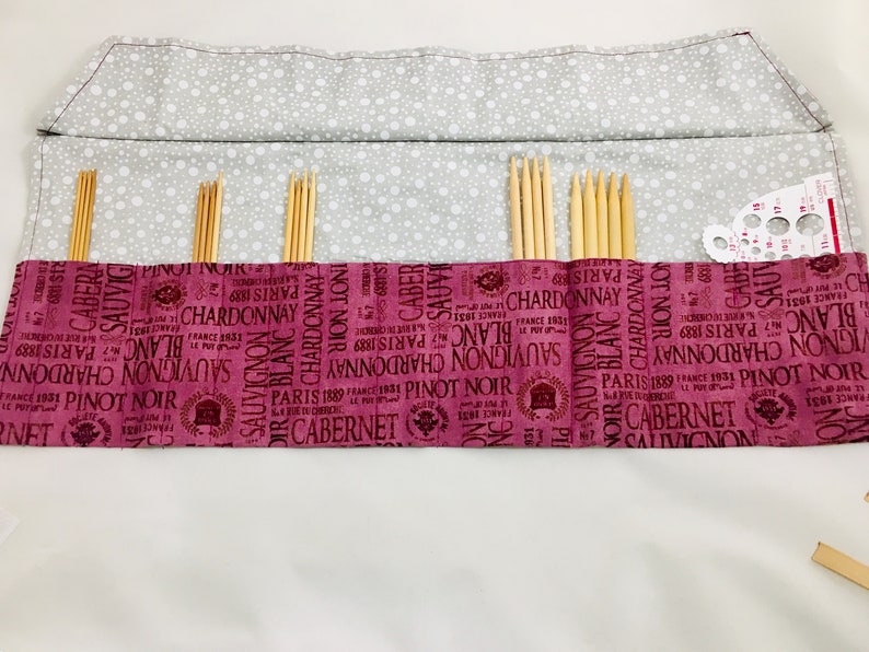 Knitting Needle Roll up Case DPN Double Pointed Needle Roll Etsy