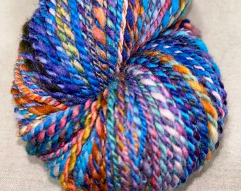 Promo code:WOOL15 TARGHEE  Hand-spun 199 yds 4.2 oz knit weave crochet  2ply hand dyed yarn weave