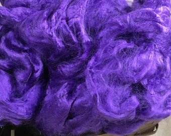 Spend 75 FREESHIP 1 oz Heliotrope BAMBOO Top a bright purple  high luster weaving nuno  needle felt spinning felting paper making crafting
