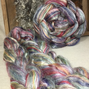 Promo code:WOOL15 JAMAICA    Merino/silk70/30 color blend 4 oz Next to skin soft  Spinning  felting, fiber arts