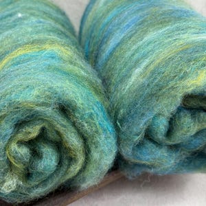 Grün blau Wolle Batt Promo-Code: WOOL15 BFL inländische Wolle Merino Bambus Mohair 150 mm Batt Wolle Spinnfilz