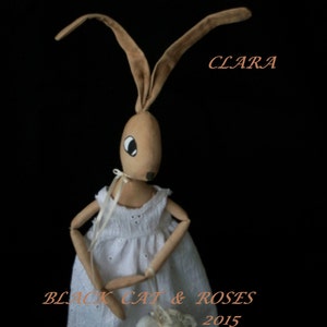 Instant Download Pattern &#39;CLARA&#39; Primitive/Vintage Rabbit