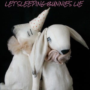 Instant Download ADORABLE PRIMITIVE BUNNIES &#39;Let Sleeping Bunnies Lie&#39;