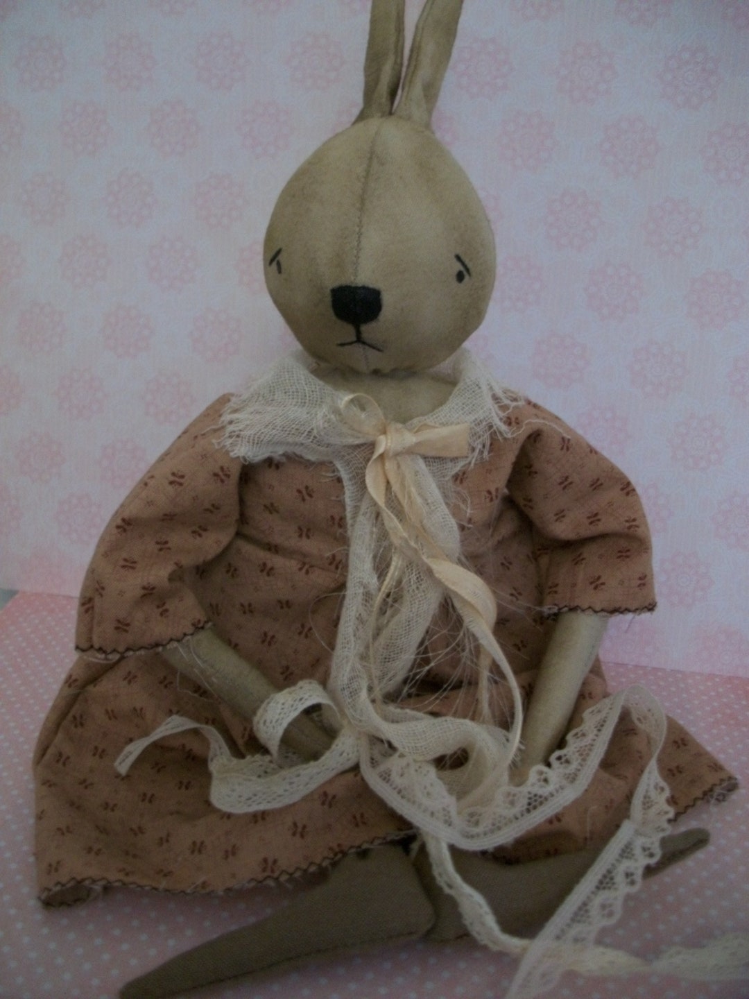 Primitive Rabbit Doll Pattern Primitive Rabbit Doll Sewing Pattern: 'philomena' Vintage Style ...
