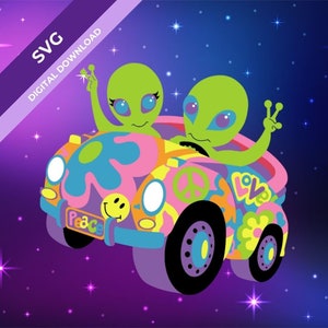 Lisa Frank Zoomer and Zorbit Aliens Cutting Machine SVG