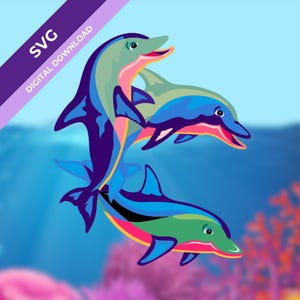 Lisa Frank ha ispirato la macchina da taglio dei delfini danzanti SVG