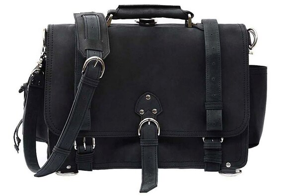 Leather Messenger Bag Briefcase Backpack Um Charcoal - Full Grain Leather Briefcase Made In Usa Leather Messenger Bag Briefcase Backpack Um Charcoal - Full Grain Leather Briefcase Made In Usa