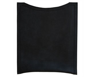 Rustic Leather iPad Sleeve Case - Charcoal Black