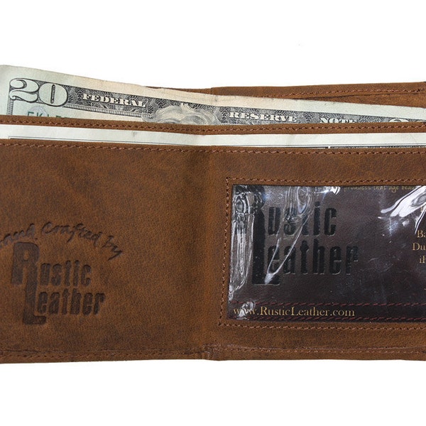 Leather Cab Wallet, Classic Design - Buckskin Tan