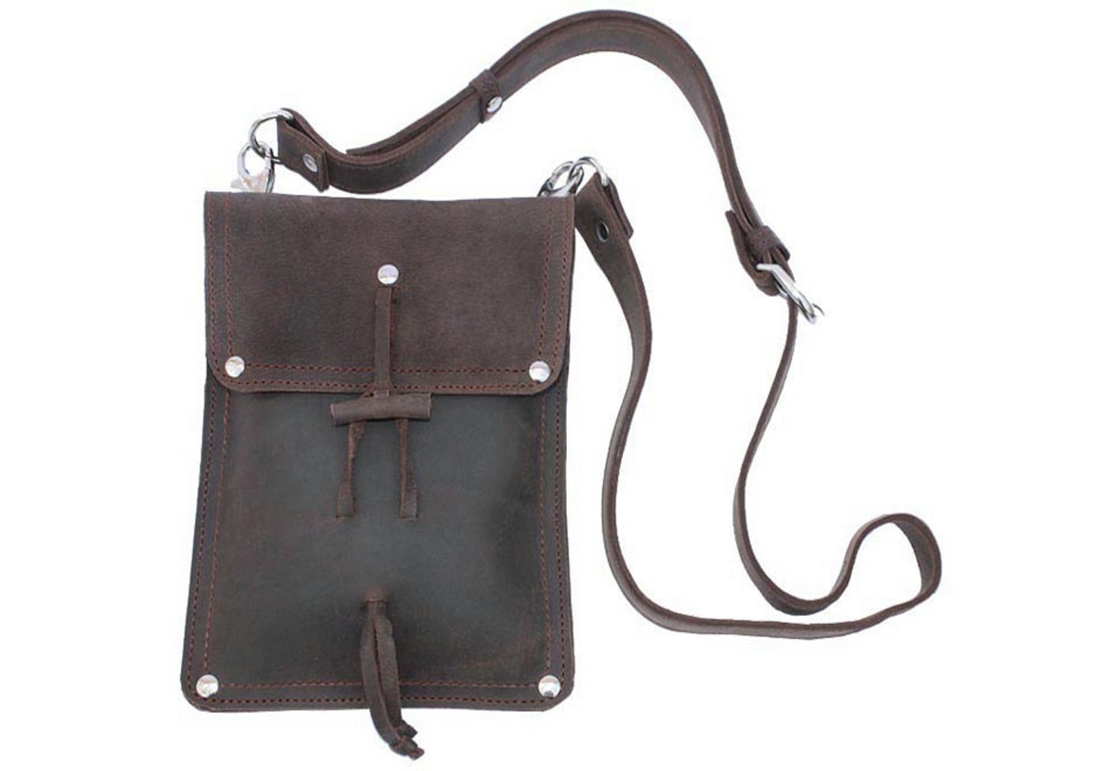 Leather Shoulder Pouch LARGE Satchel for Ipad Man Bag Purse Etsy