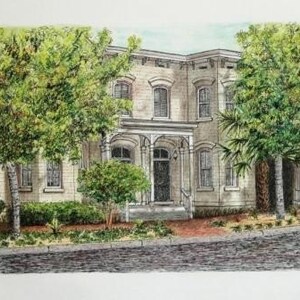Custom Home Portrait, 14x9 Pastel Pen and Ink, Architectural Art, House Portrait, Realtor Housewarming Gift, Anniversary Retiremnt Gift image 5