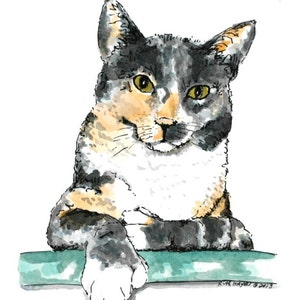 Custom Watercolor Pet Portrait: Original Pen & Ink Animal Art (10x8) - Etsy