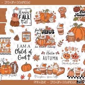Hello Autumn Fall For Jesus Bible Journaling Printable Stickers