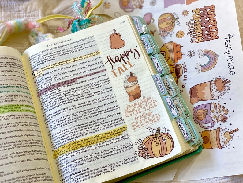 Vintage Fall Bible Journaling Printable Stickers - Etsy