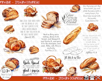 Bread of Life Bible Study Journaling Planner Printable Stickers