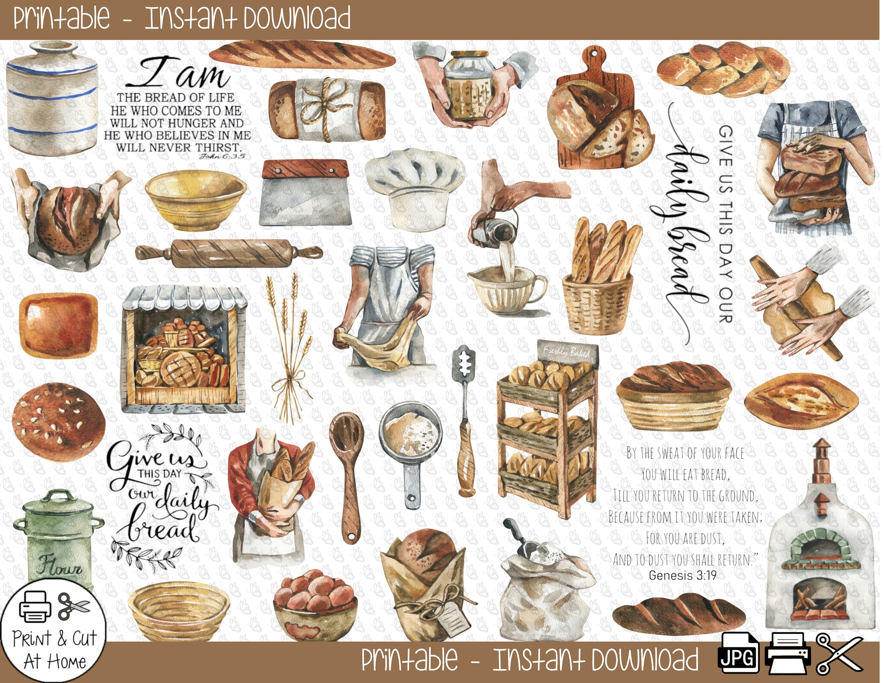 Daily Bread Bible Scripture Planner Journaling Printable Stickers - Etsy