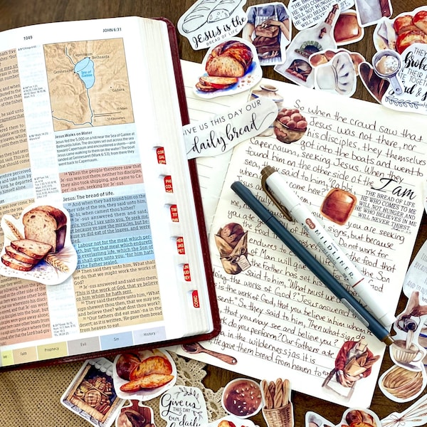 Jesus - Bread of Life Sticker Pack - Bible Journaling & Planners, Scrapbooking