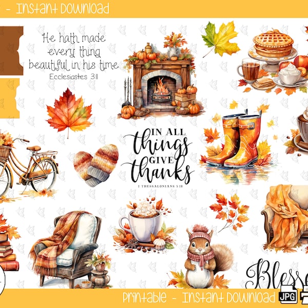 Give Thanks - Bible Journaling - Planner - Printable Stickers