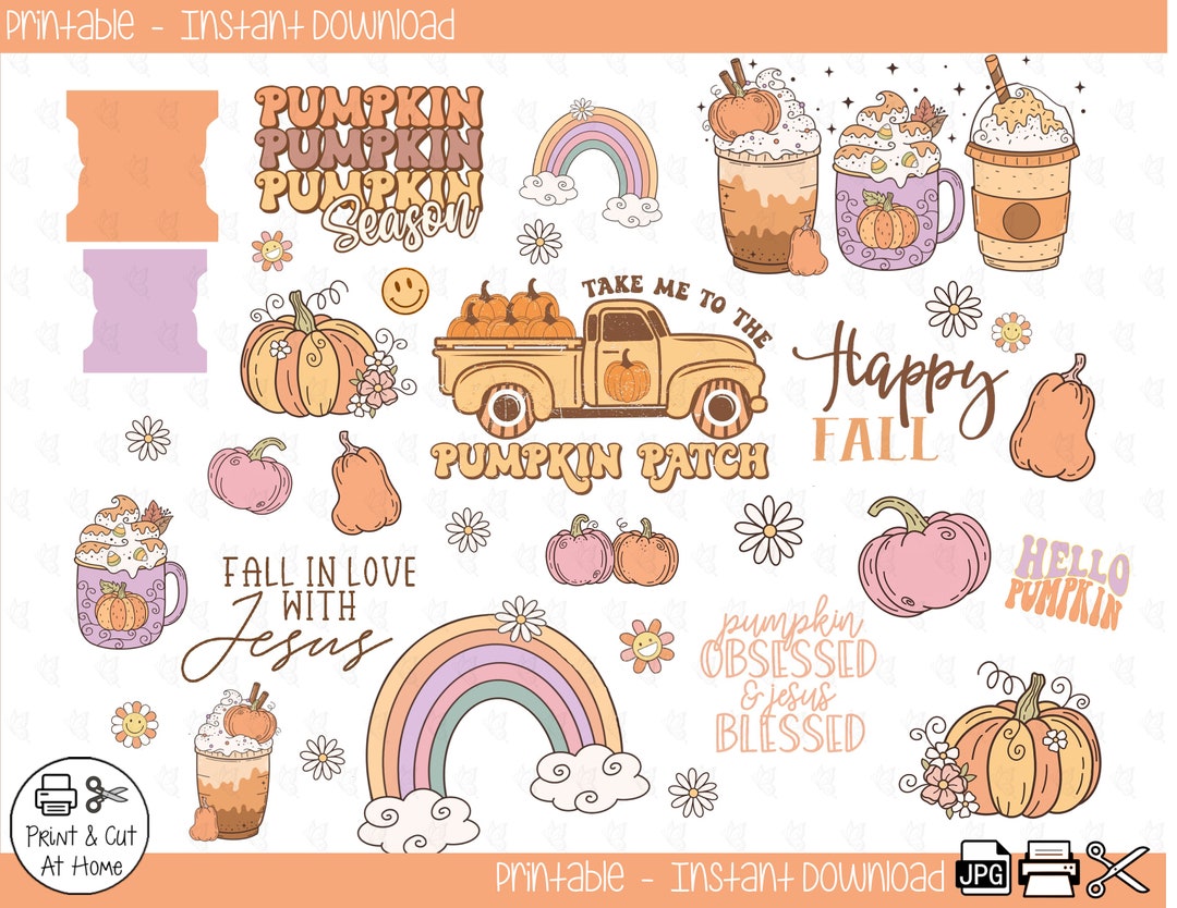 Vintage Fall Bible Journaling Printable Stickers - Etsy