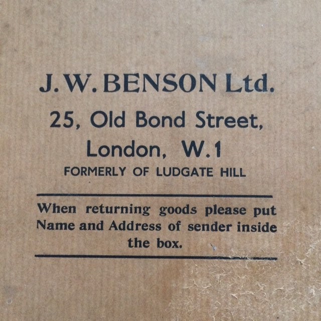 jw benson watchmaker