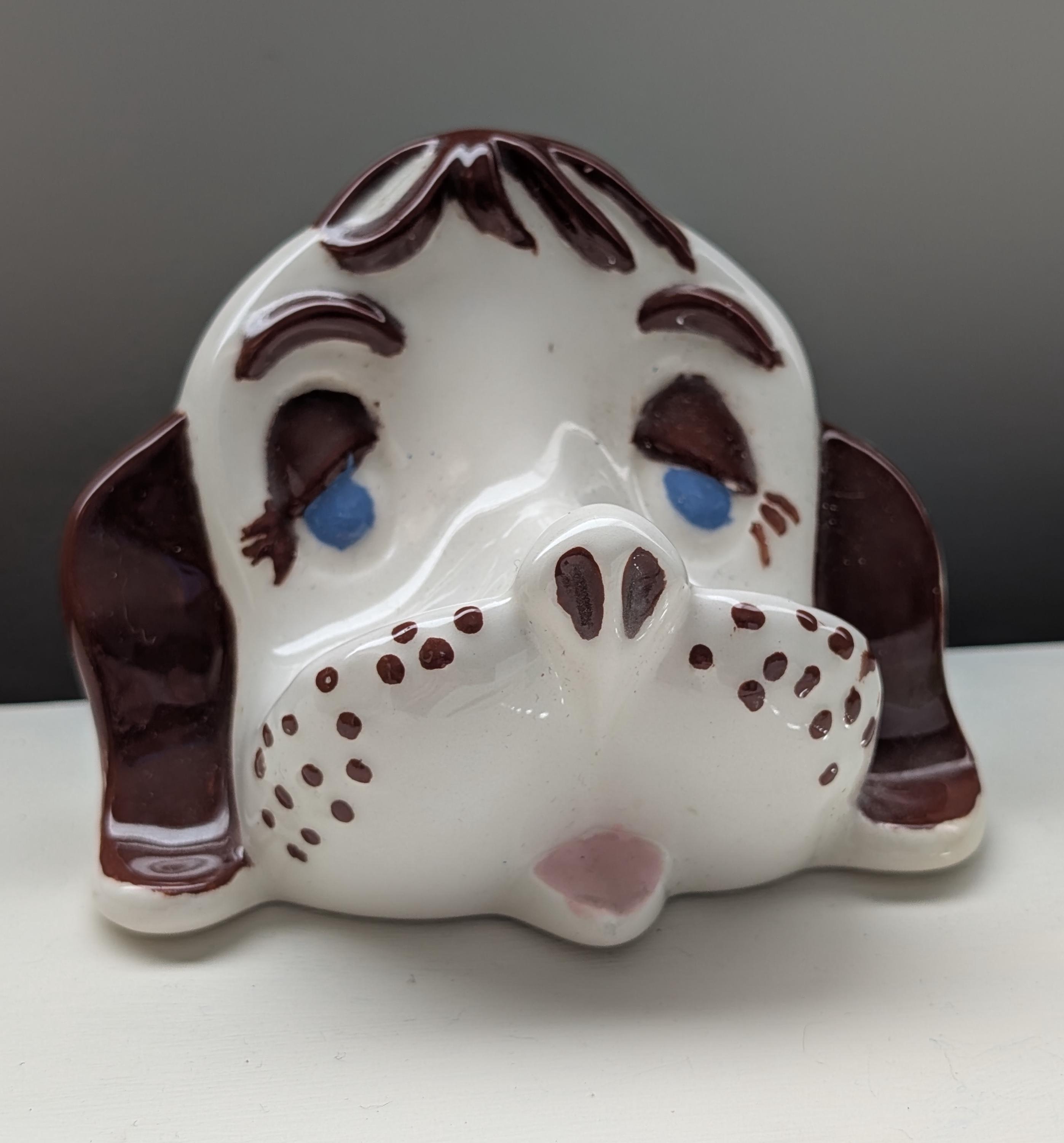 vintage dog ornament ❀ blue eye ワンちゃん