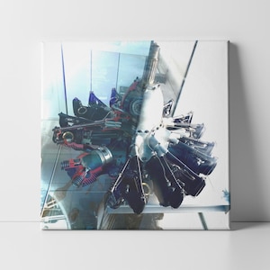 Steampunk Mechanical Contraption Art – Intricate Digital Wall Print – Industrial Surreal Decor