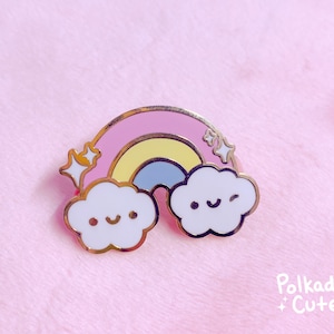 Kawaii Pastel Rainbow Enamel Pin imagem 1