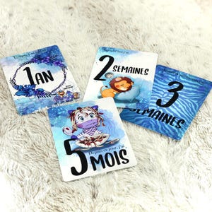 Carte étape bébé, première année bébé, mois anniversaires, souvenirs bébé, première année, recto verso douze mois, carte étape personnalisée