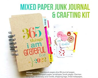 Gratitude Journal Notebook, Thankful Planner, Gratefulness, Positive Thinking Notebook, Things I Am Grateful For, Junk Journal, Mindfulness