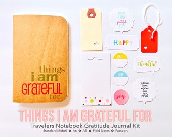 Field Notes Travelers Notebook Insert Refill Gratitude Journal TN Mini Book Grateful Positive Mindset Mindfulness Practice Affirmation