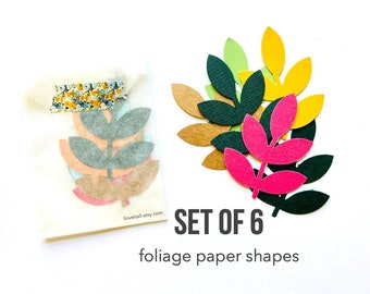 Paper Ephemera, Leaf Paper Shape, Paper Confetti, Foliage Die Cut, Scrapbooking Supplies, Junk Journal Supply, Art Collage Fodder, Confetti