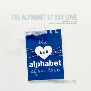 Valentine Day Personalized Romantic Couple Gift of Love Paper Anniversary Alphabet of Our Love How I Love You Love Letters Forever My Love image 1