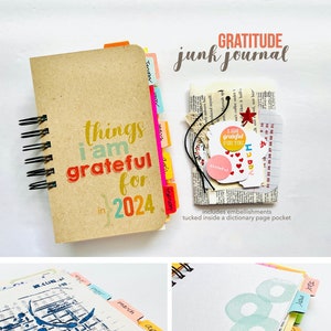 Self Care Jotter Gratitude Journal Spiral Bound Positive Thinking Notebook Mixed Media Papers Self Reflection Thankful Book Joy Happiness image 1