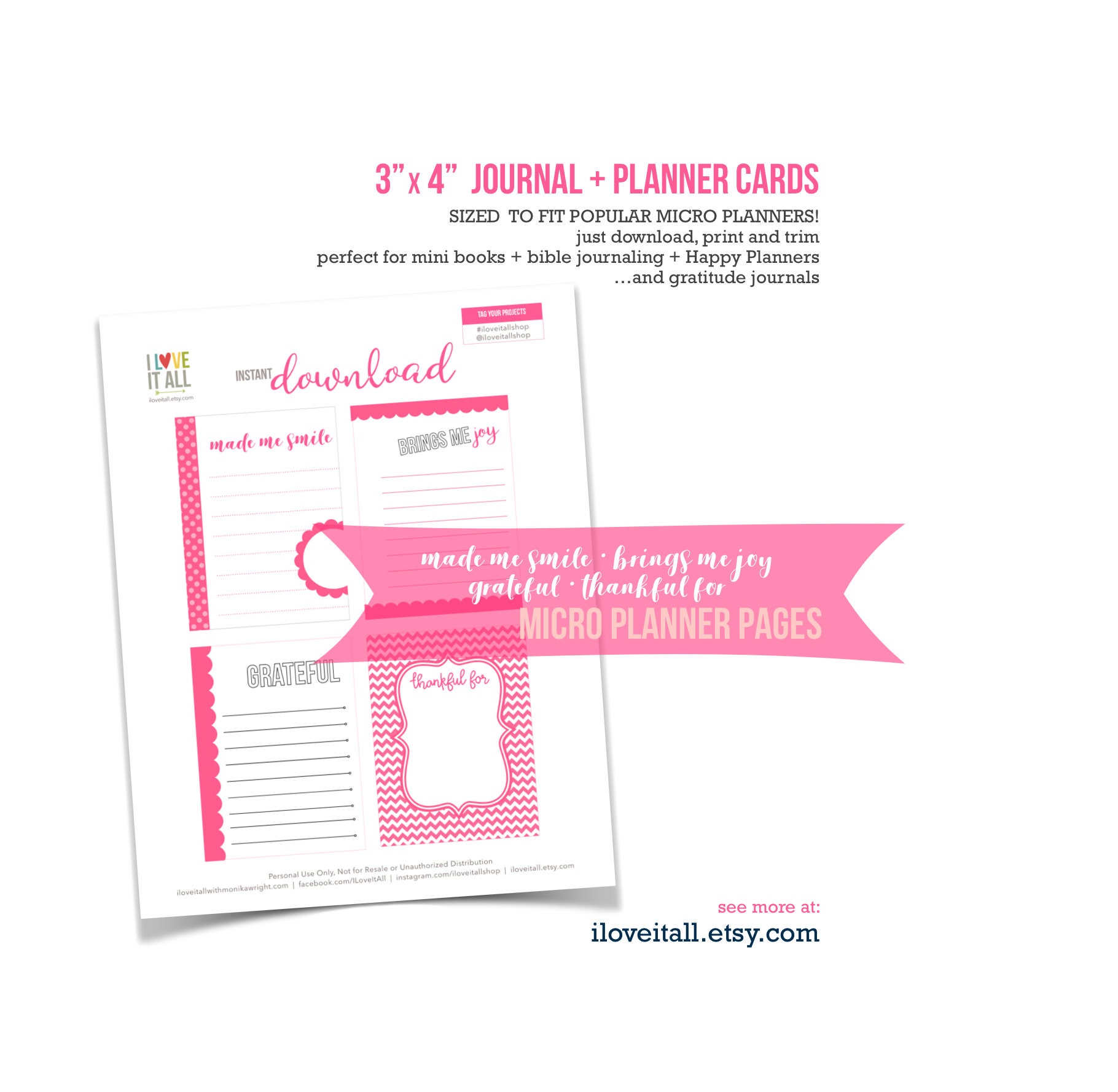 Micro Planner Pages Journal Cards Gratitude Grateful Micro Planner Pages Journal Cards Gratitude Grateful
