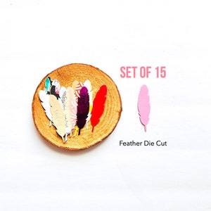 Gestanste veren | Set van 15, verenvormen, verencollectie, papieren confetti, kaarten maken, Art Journaling Supply, collagekunstkit