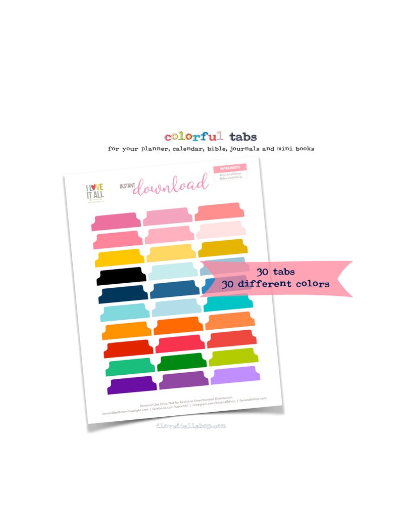 Printable Magazine Tabs, Colourful Divider Tabs, Calendar Tabs, Magazine Tabs Obtain, Planner Elements, Planner Tabs, Printable Calender Tabs photo relating to Divider Tabs Printable referred to as Printable Magazine Tabs, Vibrant Divider Tabs, Calendar Tabs, Magazine Tabs Obtain, Planner Elements, Planner Tabs, Printable Calender Tabs