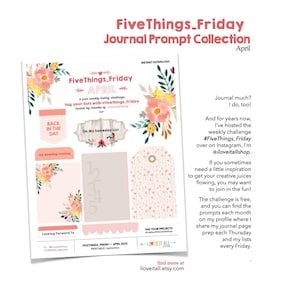 Collection d'autocollants éphémères rapides, clipart floral rose, fournitures de journal indésirable, papier imprimable fourrage, défi du vendredi de cinq choses