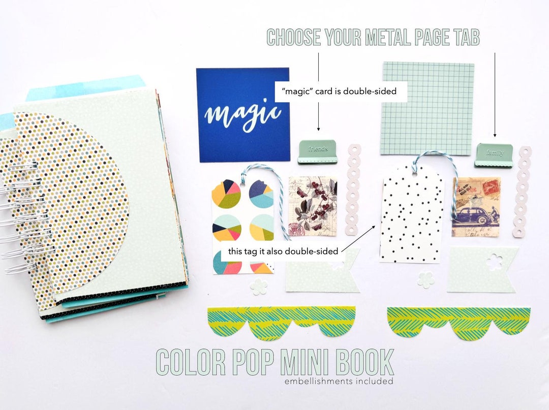 Journal Mini Book Example Green Junk Journal Mini Book Mixed Paper Spiral Collage Journaling ...
